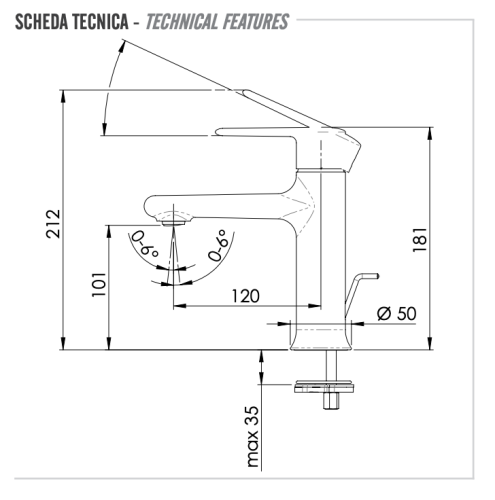 Смеситель Remer Vanity V10 на раковину хром - фото 2