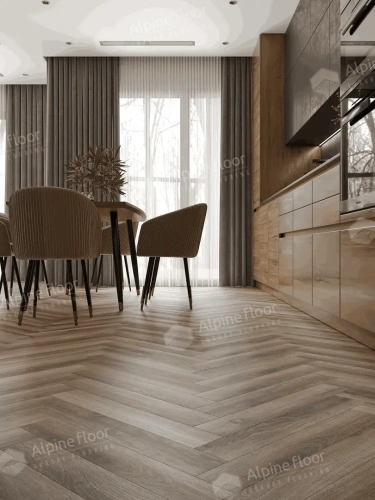 Ламинат Alpine Floor Herringbone 8 Pro New LF102-14 Дуб Пикардия толщина 0.8 см 33 класс 606х101 - фото 3