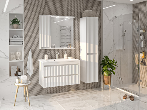 Зеркало-шкаф Brevita Balaton BAL-04090-01-Л 88х14х80 подвесной цвет белый - фото 5 Зеркало-шкаф Brevita Balaton BAL-04090-01-Л 88х14х80 подвесной цвет белый - фото 5