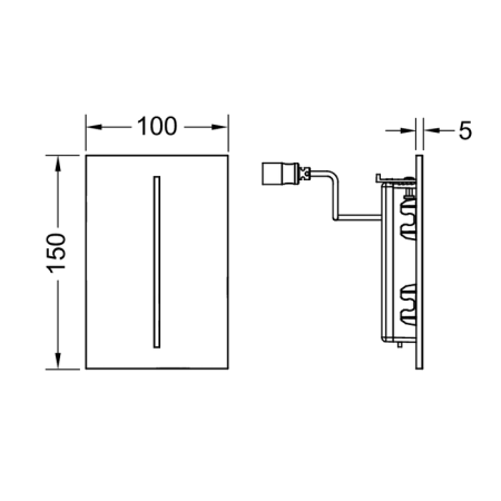 Клавиша смыва для писсуаров инфракрасная Tece TECEfilo 9242036 цвет белый