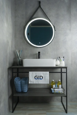 Раковина керамическая Gid Geométrico 51172 60х40 накладная цвет белый 1 отверстие под смеситель