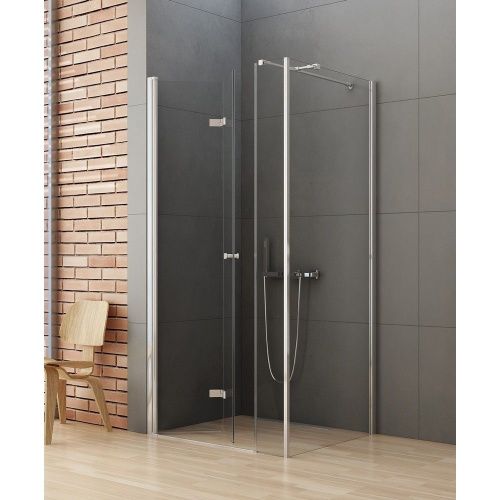 Душевой уголок New Trendy NEW SOLEO Chrome K-0384 110х90 стекло прозрачное профиль хром без поддона - фото 2