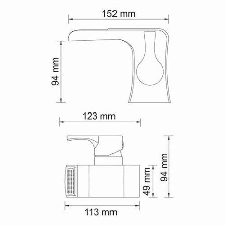Смеситель Wasserkraft Berkel 4800 4869 на раковину хром