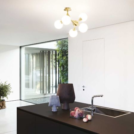 Люстра на штанге Ideal lux Nodi (Ноди) NODI PL5 OTTONE 241050