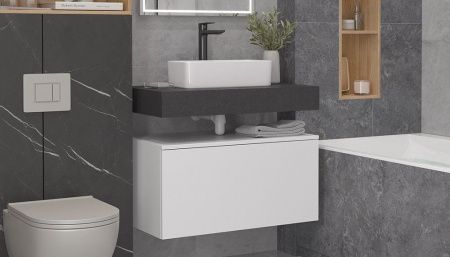 Тумба Velvex UNIT tpUNI.80.H40.Y.VY-211 80х50 подвесная цвет белый