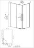 Душевой уголок Grossman Galaxy 300.K33.01.70R11L.10.02 110х70 стекло шиншилла профиль хром без поддона