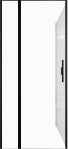 Душевой уголок Allen Brau Priority 3.31003.BBA + 3.31018.BBA 90х90 стекло прозрачное профиль черный без поддона - фото 4