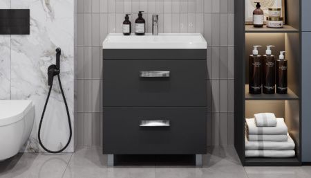 Тумба под раковину Velvex ORLANDO tnORL.70-232 70х40 напольная цвет серый