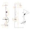 Душевая стойка RGW Shower Panels (Шоувер панелс) 51140134-01 настенная цвет хром с термостатом