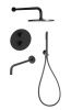 Душевая система Paffoni Light KITLIQ019NO045KING встраиваемая в стену цвет черный с термостатом