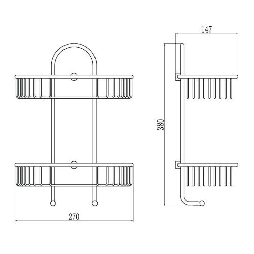 Полка в ванную комнату Savol S-002722C - фото 3