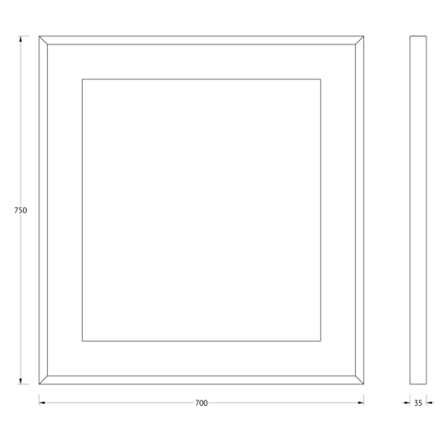 Зеркало со встроенным LED-светильником Evoform Ledside BY 2202 70х75 - фото 2