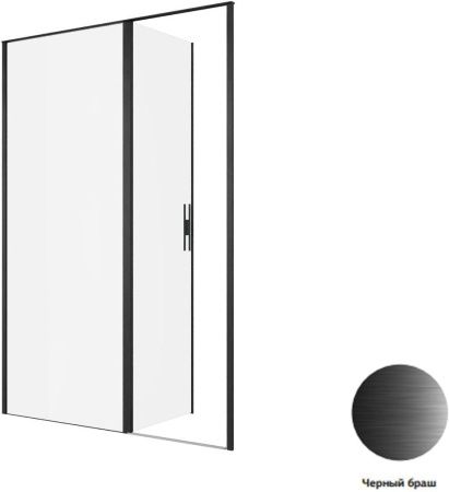 Душевая дверь Allen Brau Priority 3.31036.BBA 140х200 стекло прозрачное профиль черный