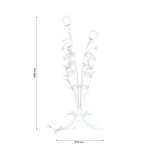 Торшер Lucia Tucci Fiori Di Rose Brown (Фиори Ди Росе Бровн) Fiori Di Rose F1760.3 - фото 3