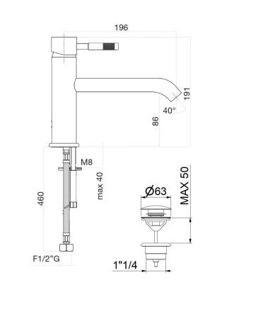 Смеситель Fiore Xenon 44CR5284 на раковину хром