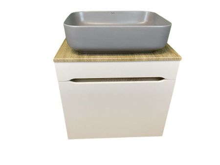 Тумба с раковиной Sintesi STL.W7018_SIN-LVB-APP-409GM 60х60 подвесная цвет белый