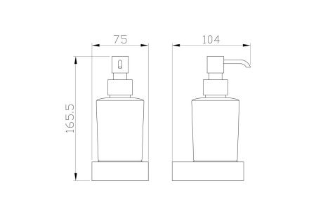Дозатор для мыла Wonzon & Woghand Lotte WW-8333-BG