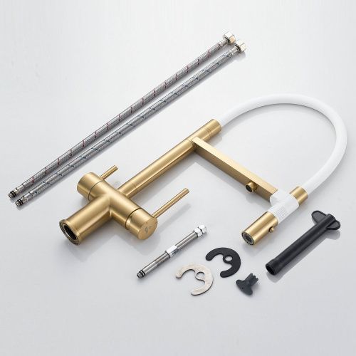 Смеситель для кухни Rose R958G на мойку золотой сатин - фото 4