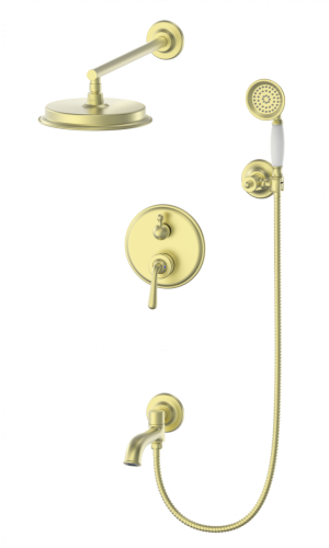 Душевая система Wonzon & Woghand Steam WW-88939008-BG встраиваемая в стену цвет золото