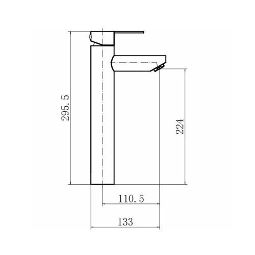 Смеситель для раковины Fashun A51201 на столешницу сатин - фото 3