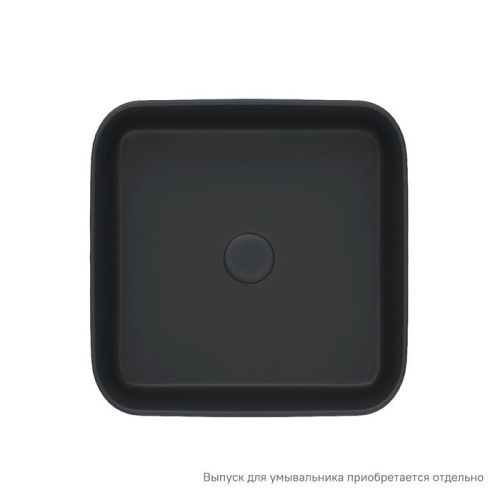 Раковина керамическая IDDIS Bridge BRIBM04i27 39х39 накладная цвет черный без отверстий под смеситель - фото 3