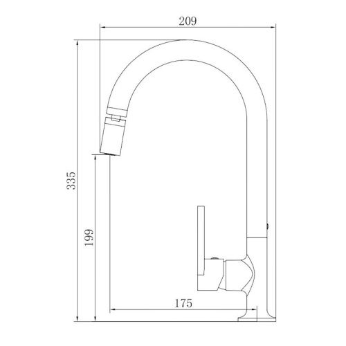 Смеситель для кухни Voda HR519AR на мойку хром - фото 3
