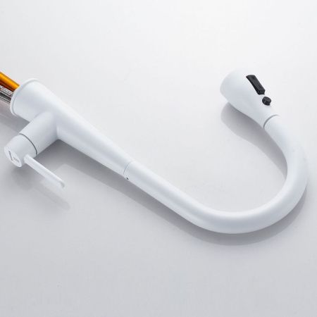 Смеситель для кухни Shevanik S363C на мойку белый