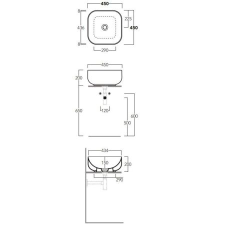 Раковина керамическая Simas Balloon BA03bi 50х50 накладная цвет белый без отверстий под смеситель