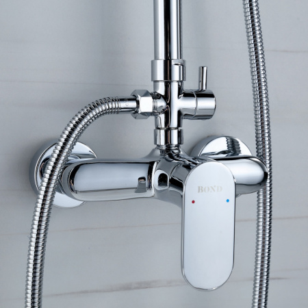 Душевая стойка Bond Circle B01-8100 настенная цвет хром глянцевый