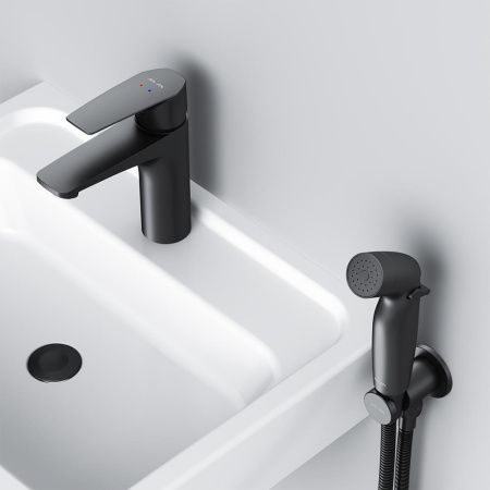 Смеситель Am.Pm Gem F90A03022 на раковину черный без термостата