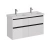 Тумба под раковину LeMark Combi LM03C125T-black 120х40 напольная цвет белый