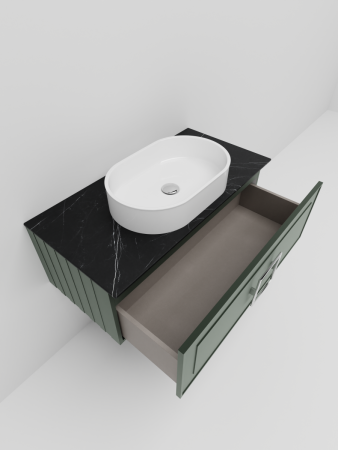 Тумба со столешницей La Fenice CUBO NFNC-01-CUB-G-100-2-GB 100х50 подвесная цвет синий/серый