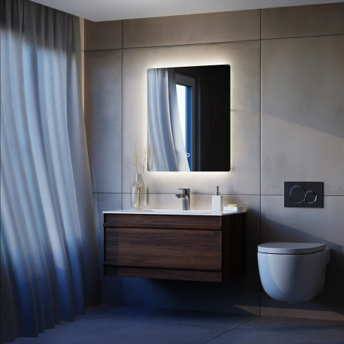 Тумба с раковиной ArtDecco Bridget (Бриджит) ABR08W22S200 80x45x40 подвесная цвет черный орех - фото 2