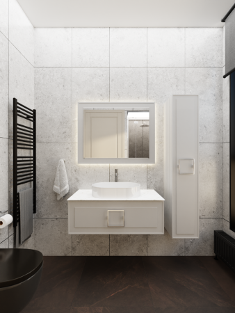 Тумба со столешницей La Fenice CUBO NFNC-01-CUB-C-100-1-GG 100х50 подвесная цвет бежевый