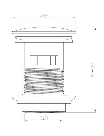 Донный клапан BelBagno BB-SAT-CRM хром