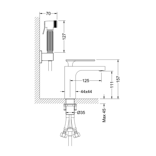 Смеситель Timo Torne 4360/00G на раковину хром - фото 2