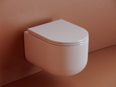 Унитаз подвесной Ceramica Nova ULMA CN4006 белый с сиденьем микролифт безободковый душевой смыв