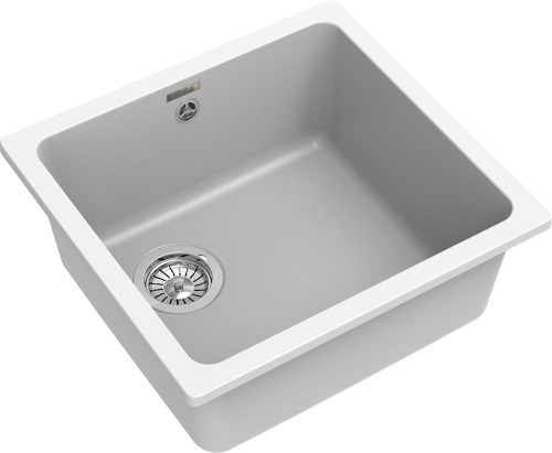 Кухонная мойка Rivelato BERKANA BK-45 brina 42х46 цвет белый - фото 3