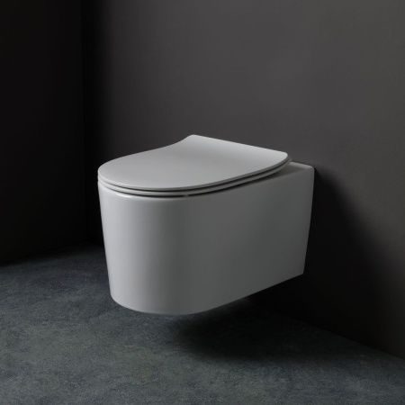 Унитаз подвесной White Ceramic Geo W10903SET01/Geo белый с сиденьем микролифт безободковый