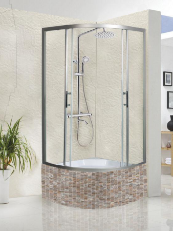 Душевой уголок WeltWasser WW500 10000004075 100х100 стекло прозрачное профиль хром без поддона