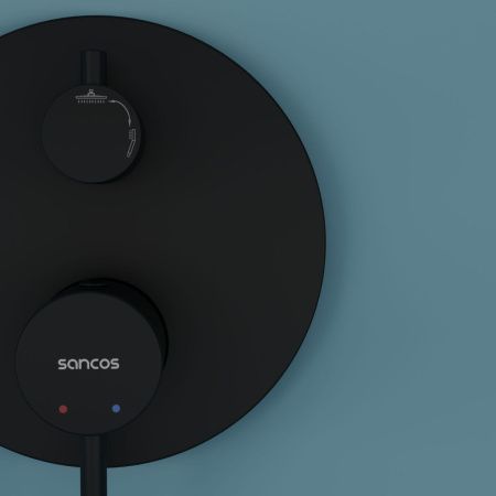 Душевая система Sancos Select SC3003MB встраиваемая в стену цвет черный