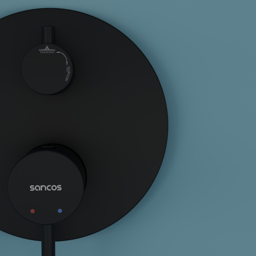 Душевая система Sancos Select SC3003MB встраиваемая в стену - фото 4