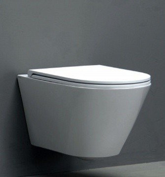 Чаша унитаза подвесная Azzurra Forma FMVKSPE00000BI/(FOR100E/SOSK bi) цвет белый без сиденья безободковая душевой смыв