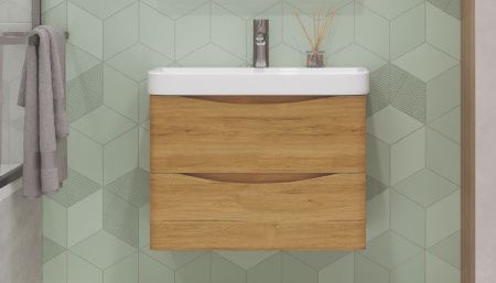 Тумба под раковину Velvex CLAY tpCLA.70.2Y-230 70х30 подвесная цвет коричневый