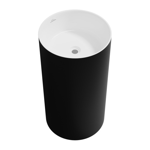 Раковина акриловая Wellsee Chalice Perfection 230613000 45х45 напольная цвет черный/белый без отверстий под смеситель - фото 2 Раковина акриловая Wellsee Chalice Perfection 230613000 45х45 напольная цвет черный/белый без отверстий под смеситель - фото 2