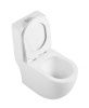 Унитаз напольный с бачком CeramaLux TR2176MN белый с сиденьем микролифт безободковый смыв торнадо