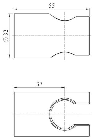 Держатель для душа BelBagno NOVA BB-HLD-IN серый