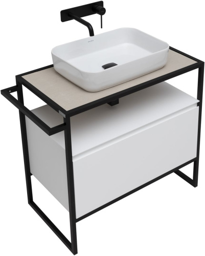 Тумба под раковину Allen Brau Priority 1.31002.WM 80х45х75 напольная цвет белый - фото 3