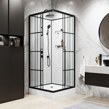 Душевая кабина Niagara Standart ST100/15QL/KL/BKT 100х100 квадратная без крыши ориентация универсальная