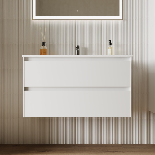 Тумба под раковину Sancos Cento CN90W 89х45х50 настенная - фото 4